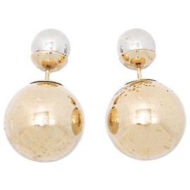 Dior Kunstperlen-Tribales-Ohrstecker Weiß