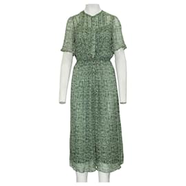Autre Marque-Green Print Summer Dress-Green