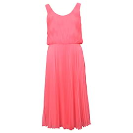 Alice + Olivia-Alice + Olivia Electric Pleated Dress in Pink Polyester-Pink