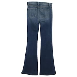J Brand-J Brand Bellbottom Pants in Blue Cotton Denim-Blue
