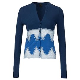 Pinko Cárdigan de encaje azul Azul
