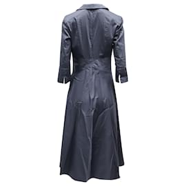 Akris Punto-Vestido decote em V Akris em algodão azul marinho-Azul marinho