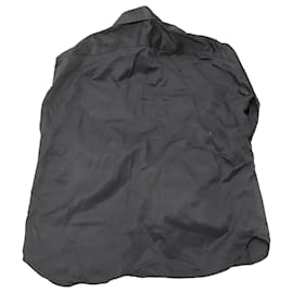 Tom Ford-Camisa de vestir de manga larga Tom Ford en sarga de algodón negra-Negro