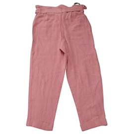 Iro-Pantalón IRO de talle alto en algodón rosa-Rosa