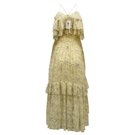 Ulla Johnson-Ulla Johnson Penninah Midi Dress in Yellow Silk-Other