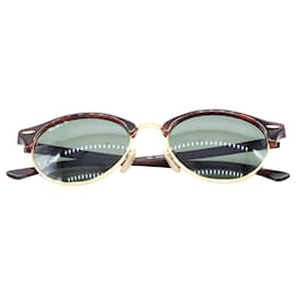 Ray-Ban-Ray Ban Clubround Classic Sunglasses in Brown Acetate-Brown