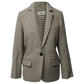 Isabel Marant Houndstooth Blazer in Multicolor Virgin Wool Multiple colors