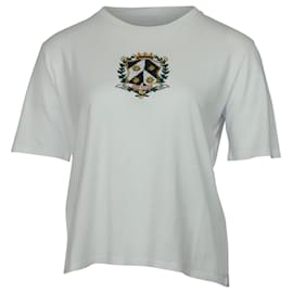 Sandro-Sandro Paris T-shirt com patch de algodão branco-Branco