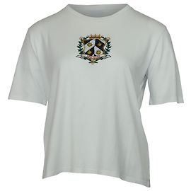 T-shirt Sandro Paris Patchata in Cotone Bianco Bianco