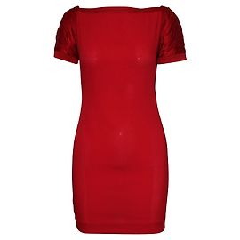 Gianni Versace Kurzärmliges rotes Minikleid Rot