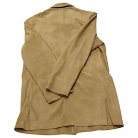 Ralph Lauren-Ralph Lauren Jacket in Beige Suede-Beige