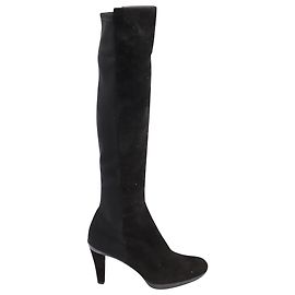 Stuart Weitzman Demi 5050 Bottes hauteur genou en daim noir Noir