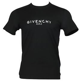 Camiseta de algodón con estampado de logotipo negro de Givenchy Otro