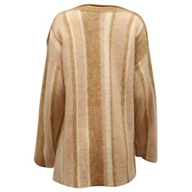 Autre Marque-Acne Studios Oversized Striped Sweater in Beige Polyamide-Brown,Beige