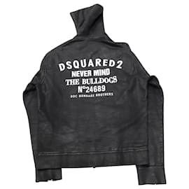 Dsquared2-Dsquared2 'Never Mind The Bulldogs' Classic Print Hoodie In Black Cotton-Black