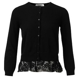 Valentino Strickjacke aus Spitze Schwarz