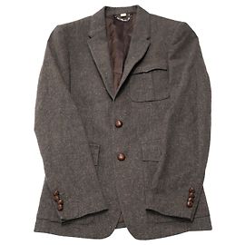 Burberry Single-Breasted Blazer in Brown Wool Brown