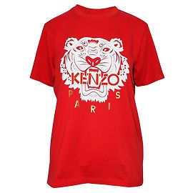 Kenzo Camiseta roja con estampado superior Roja