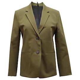 Helmut Lang-Blazer classico da cavaliere Helmut Lang in cotone verde oliva-Verde,Verde oliva