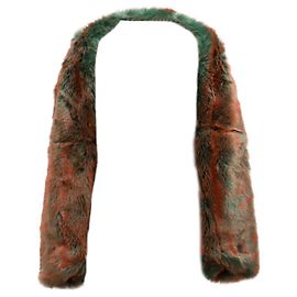 Dries Van Noten Faux-Fur Shawl in Multicolor Acetate Other