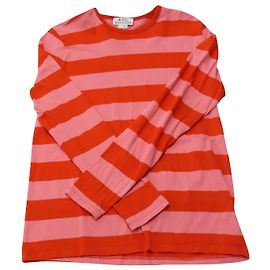 Autre Marque T-shirt Bold a maniche lunghe a righe APC Kid Cudi in cotone rosso e rosa Rosso