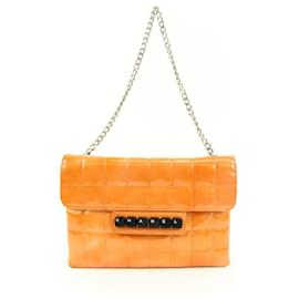 Chanel-Orange Chocolate Bar Quilted Keyboard Chain Bag-Other