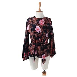 Blusa Dries Van Noten de seda e acetato Multicor