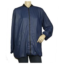 Barbara Bui Blue Polyester Trench One Piece Pull Over Jacket taille 38 / S Bleu