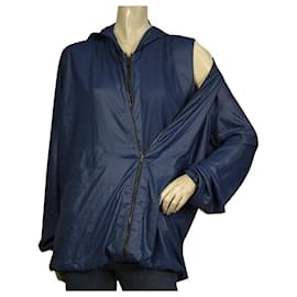 Barbara Bui-Barbara Bui Blue Polyester Trench One Piece Pull Over Jacket size 38 / S-Blue