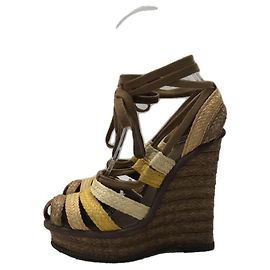 Bottega Veneta Mules compensées Marron