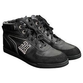 Baskets Chanel en cuir noir Taille 41 Noir