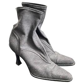 Sergio Rossi Grey Polyester Heels Size 39 Grey