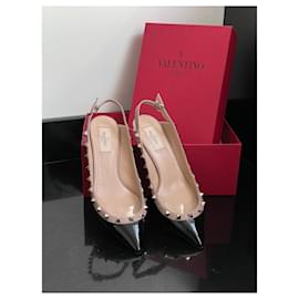 Valentino-chaussures Valentino-Noir,Beige