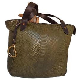Lauren Ralph lauren python hobo bag Green Khaki