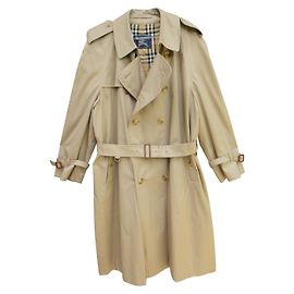 trench da uomo vintage Burberry 54 Beige