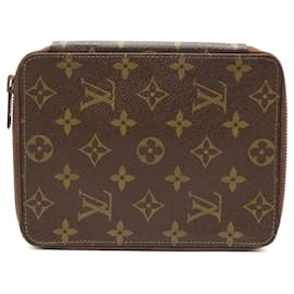 Louis Vuitton-Louis Vuitton Monogram Vintage Large Zip Around Organizer Wallet-Brown