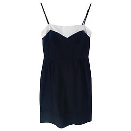 Sportmax Kleid schwarz weiß Baumwolle Schwarz Weiß