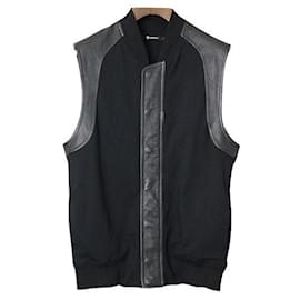 Alexander Wang-[Used]  T by ALEXANDER WANG T by Alexander Wang leather switching sleeveless jacket black S-Black