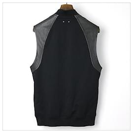 Alexander Wang-[Used]  T by ALEXANDER WANG T by Alexander Wang leather switching sleeveless jacket black S-Black