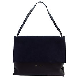 Céline Borsa a tracolla in morbida pelle blu Celine Nero Blu Blu scuro