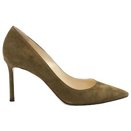 Jimmy Choo 85mm Escarpins Romy en Daim Marron Marron