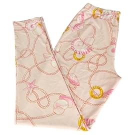 Céline-Celine vintage pink lycra leggings trousers (SIZE S)-Pink
