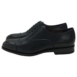 Salvatore Ferragamo Kleidschuhe mit gerader Spitze / UK6 / BLK / Leder Schwarz