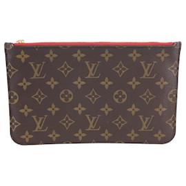 Louis Vuitton-Lona Neverfull Pochette do monograma de Louis Vuitton-Marrom