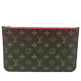 Louis Vuitton-Lona Neverfull Pochette do monograma de Louis Vuitton-Marrom