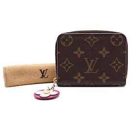 Louis Vuitton-Louis Vuitton Monogram Flower Square Zip Around Wallet-Brown