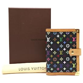 Louis Vuitton-Louis Vuitton Black Monogram Multicolore Agenda PM Wallet-Multiple colors