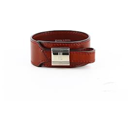 Hermès-Hermes red leather bracelet-Dark red