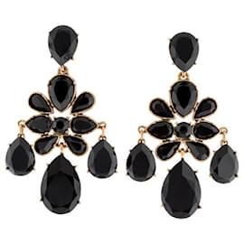 Oscar de la Renta-Oscar de la Renta chandelier earrings-Black