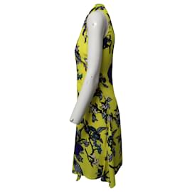Diane Von Furstenberg-Vestido de verano sin mangas en seda amarilla de Diane Von Furstenberg-Multicolor